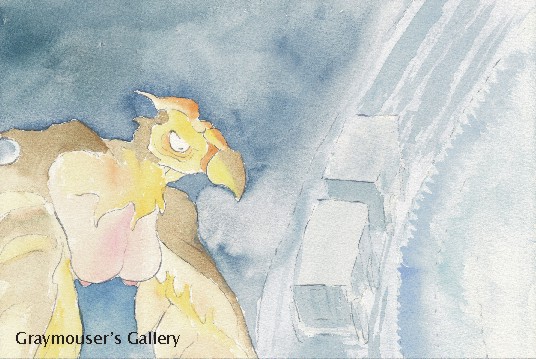 harpy water color painting