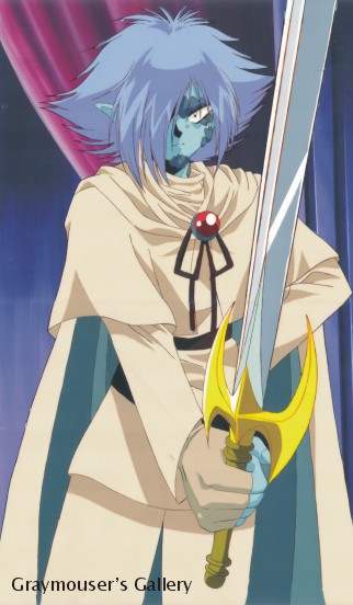 zelgadis with sword cel