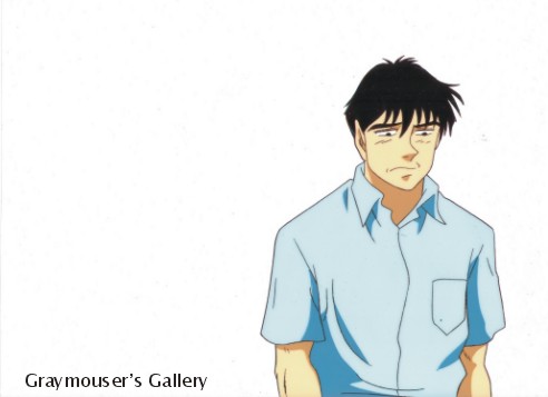 man in blue shirt cel