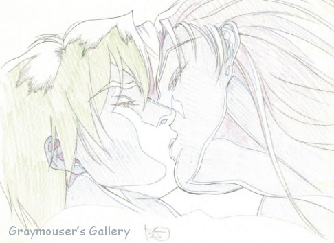 iason kisses rikki sketch