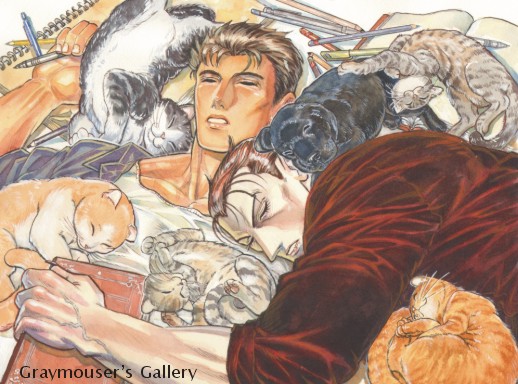 sleeping mousers painting