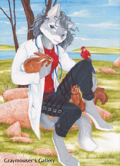 veterinarian painting