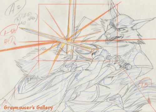 zelgadis fights dilgear sketch
