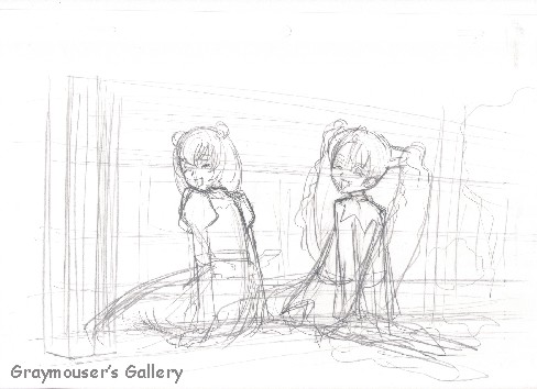 two girls sketch